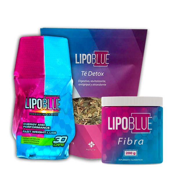 LIPOBLUE + FIBRA + TÉ DETOX